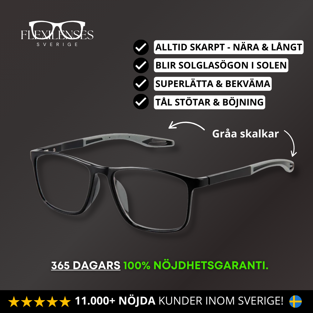 Flexilenses™ - Multifokusglasögon med Ljusanpassning