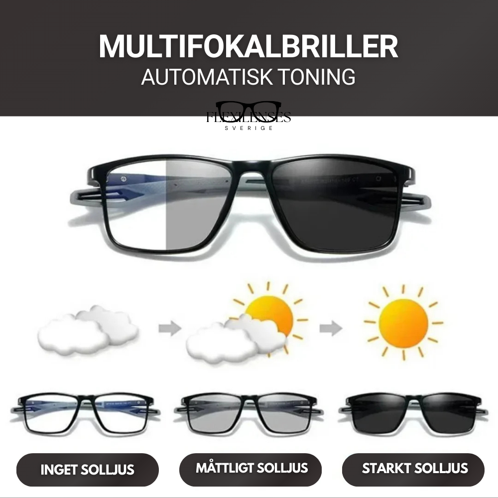 Flexilenses™ - Multifokusglasögon med Ljusanpassning